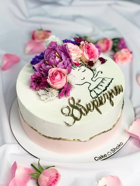 Торт Цветочная девочка - фото